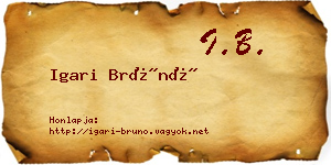 Igari Brúnó névjegykártya